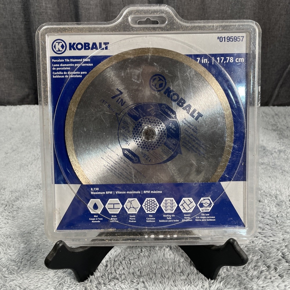 Kobalt 7" Porcelain Tile Diamond Saw Blade 0195957 Wet NEW Factory OEM Sealed